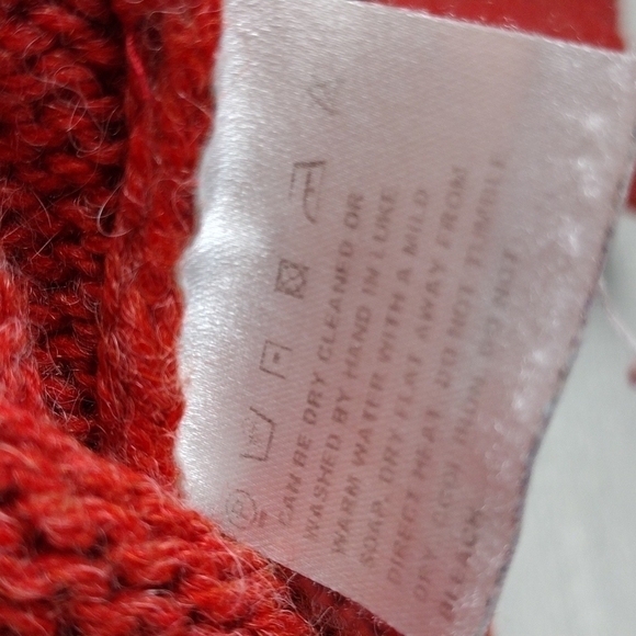 Ness Scotland Clothing Orange Alpaca Wool Cowl Neck Long Sleeve Pullover Sweater - Picture 6 of 14